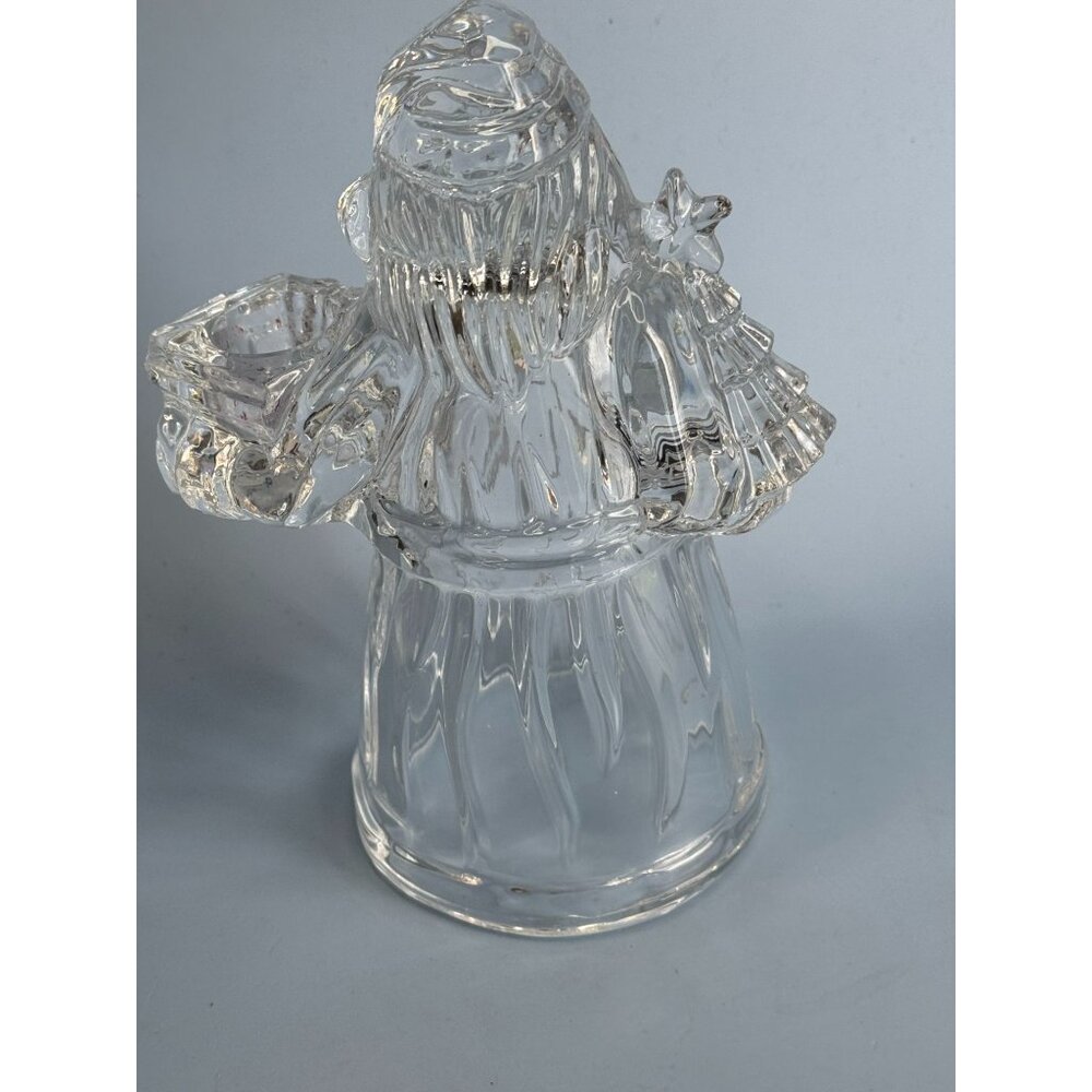 Crystal Santa Claus Figurine Candle Holder Lead Crystal 7.5" Decorative Holiday - Picture 5 of 12